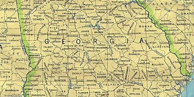 המפה של ג ' ורג ' יה ערים