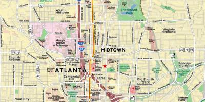 מפה של העיר אטלנטה